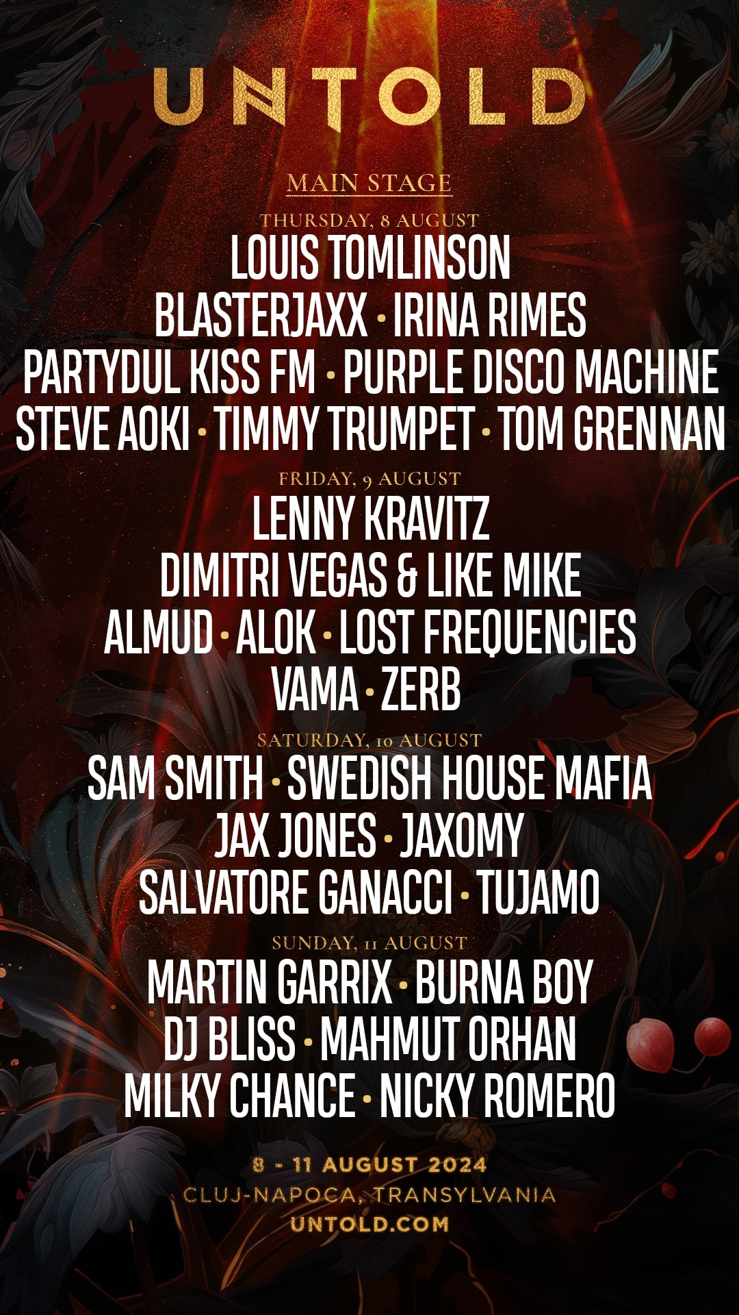 Lista artiștilor de la UNTOLD, festivalul numărul 3 în lume