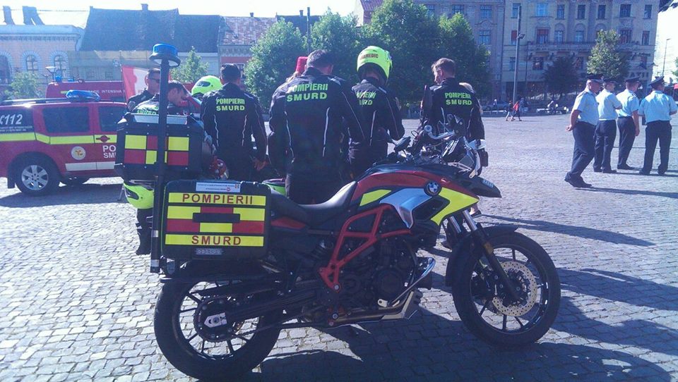 Motociclete SMURD intervin în Cluj-Napoca pentru acordarea primului ajutor în situații de urgență