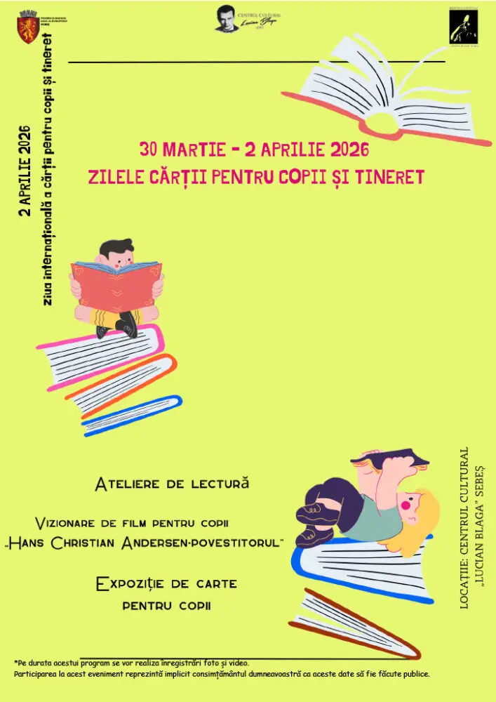 30 martie-2 aprilie 2026: ZILELE CĂRȚII PENTRU COPII ȘI TINERET LA BIBLIOTECA SEBEȘ