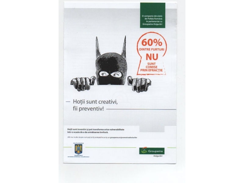 Sălaj: Campanie pentru prevenirea furturilor din locuințe