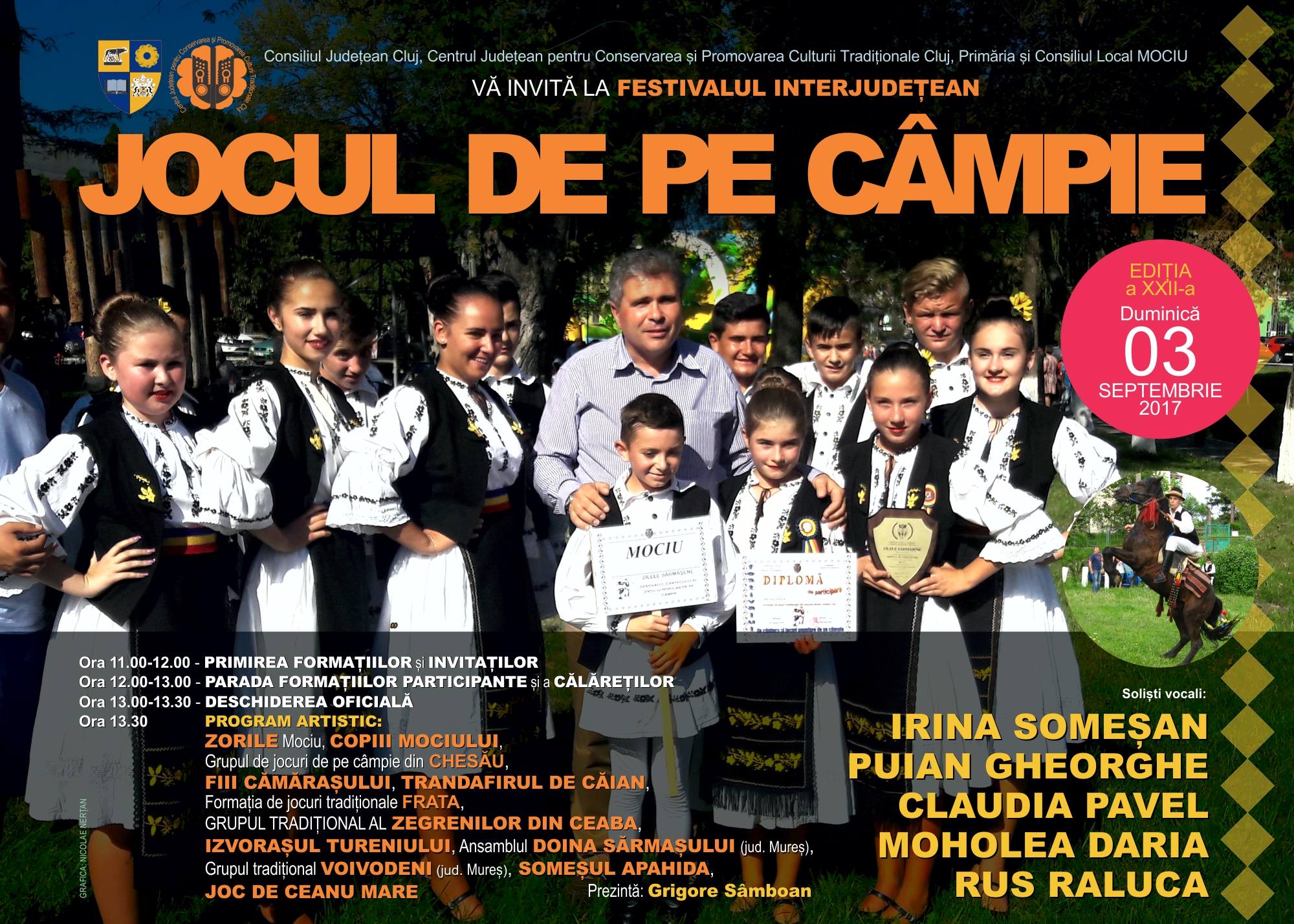 Festivalul interjudețean „Jocu’ de pe Câmpie”, ediţia a XXII-a, la Mociu
