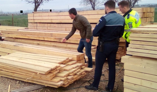 Aproape 85 de metri cubi de cherestea, în valoare de peste 75.000 de lei, confiscați valoric de polițiștii bihoreni