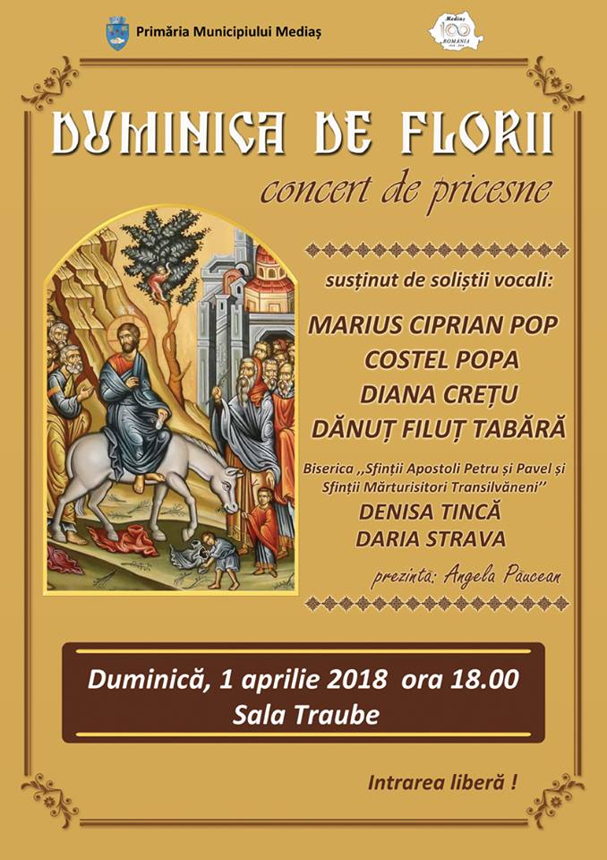 Spectacol de pricesne și cântece religioase la Mediaș